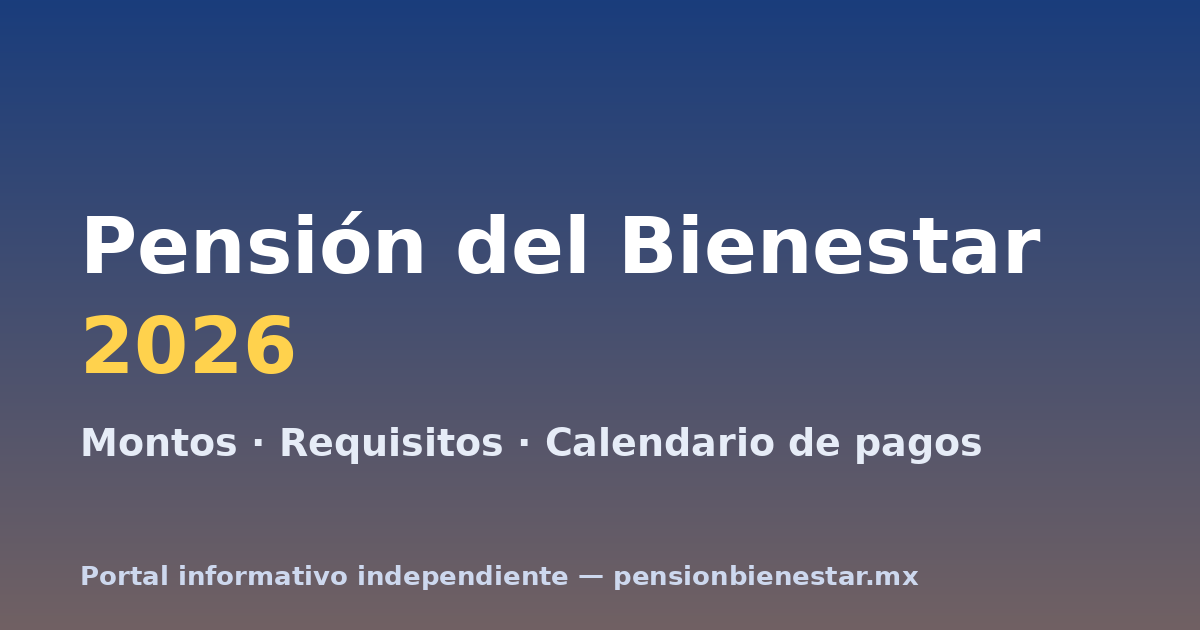 Calendario de Pagos Pensión Bienestar 2026 — Por Letra del Apellido